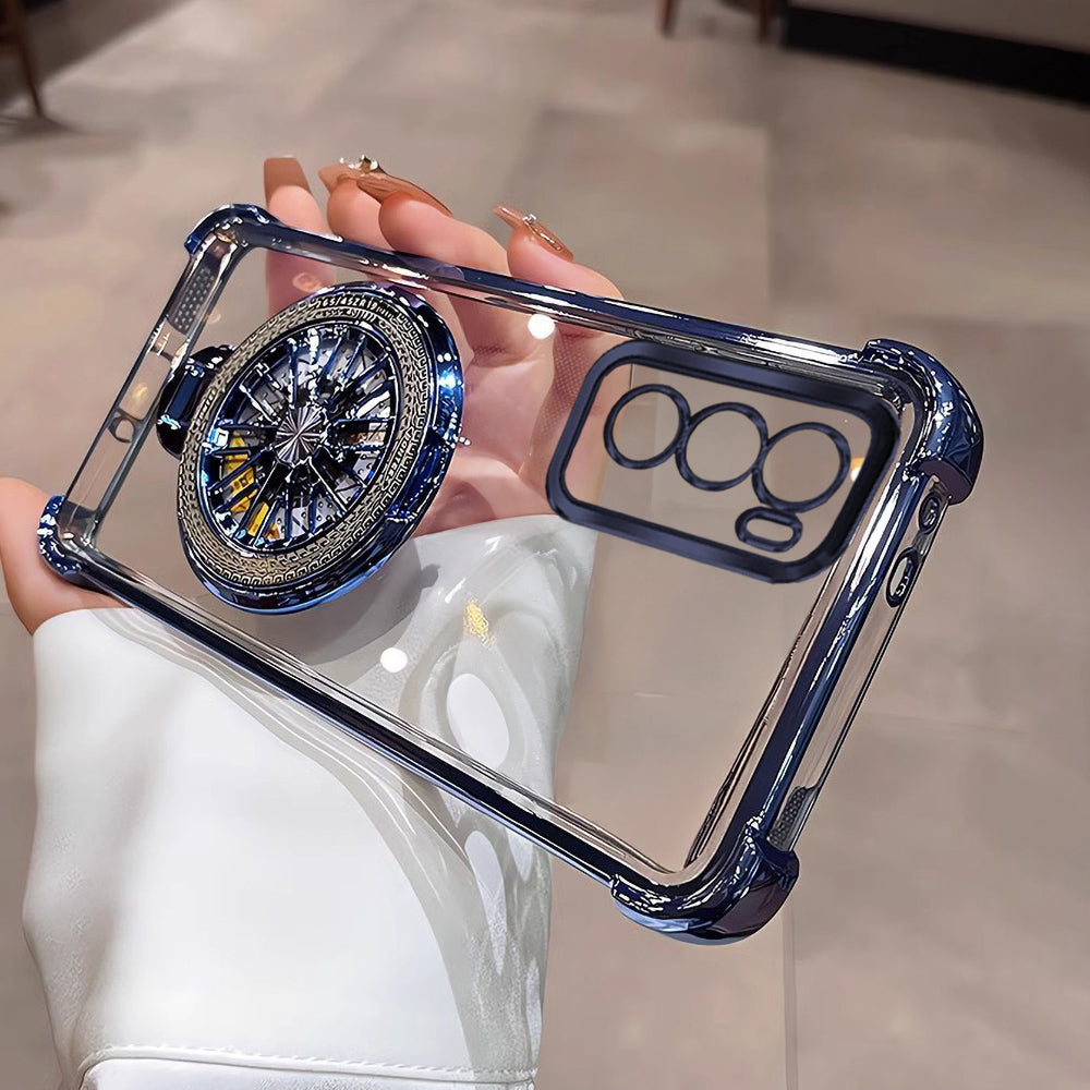 Oppo Reno 12 Pro 5G Premium Stress Buster Wheel Rotating Shockproof Airbags Case