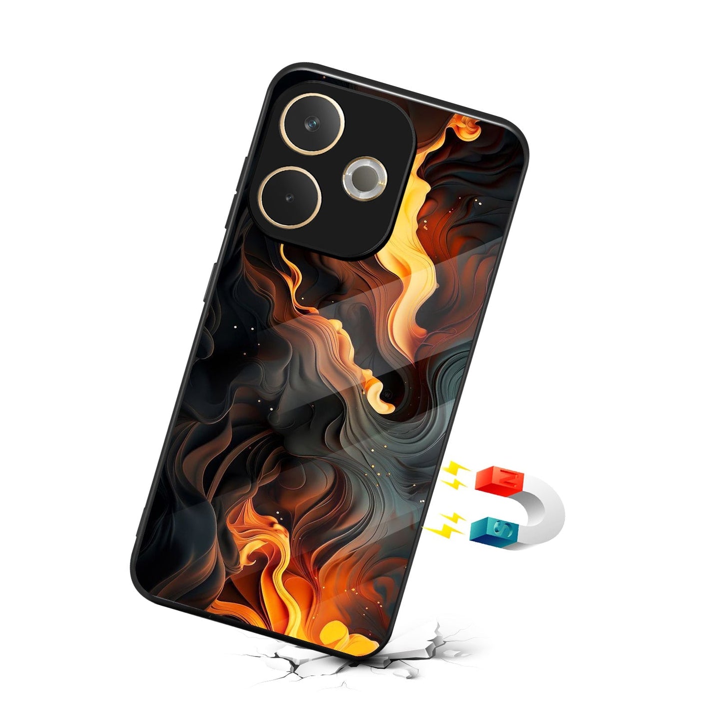 Oppo A5 Pro 5G Premium Acrylic Shockproof Glass Back Case (PyraFlux)