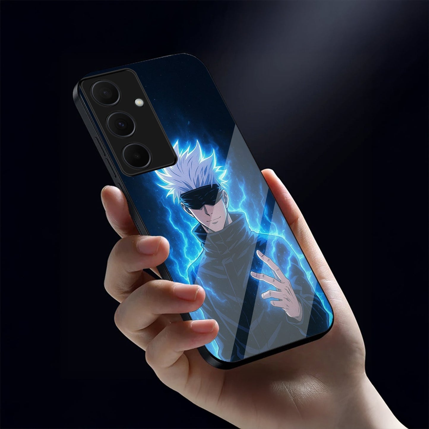 Samsung Galaxy A36 Premium Acrylic Shockproof Glass Back Case (Electric Aura)