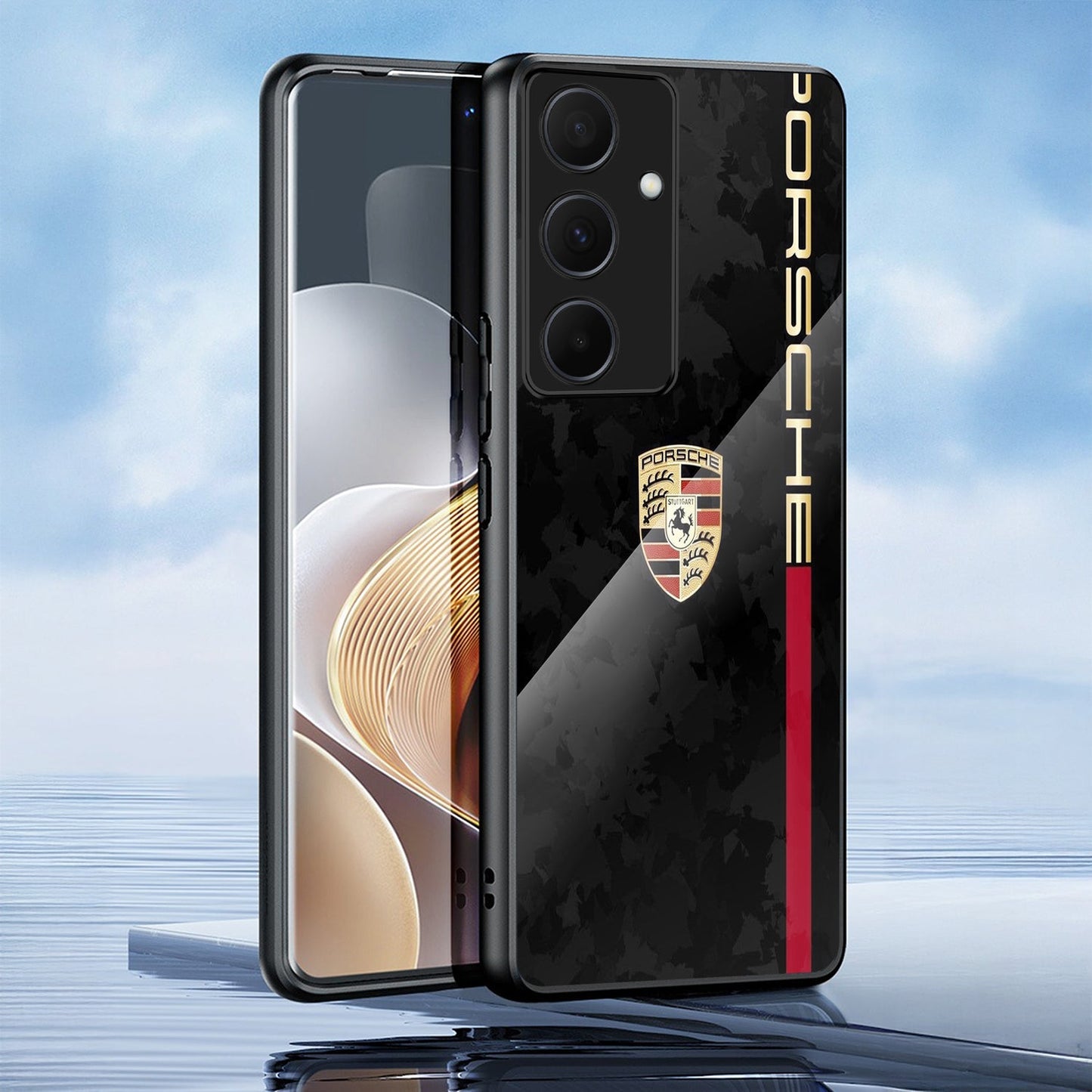 Samsung Galaxy A56 Premium Acrylic Shockproof Glass Back Case (Porsche Elite)