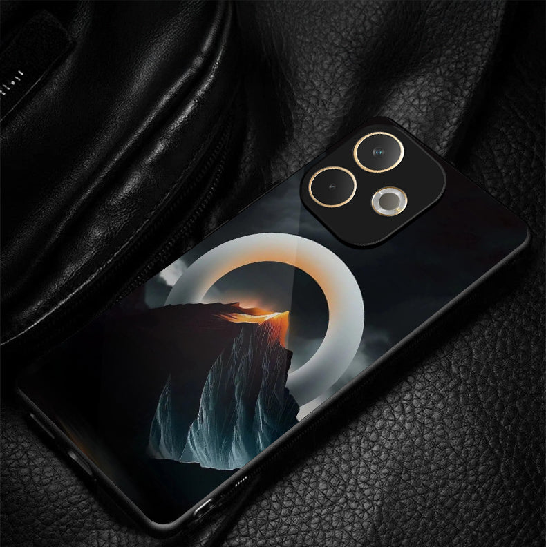 Oppo A5 Pro 5G Premium Acrylic Shockproof Glass Back Case (Celestial Ring)