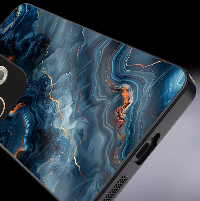 Oppo A5 Pro 5G Premium Acrylic Shockproof Glass Back Case (Crystal Abyss)