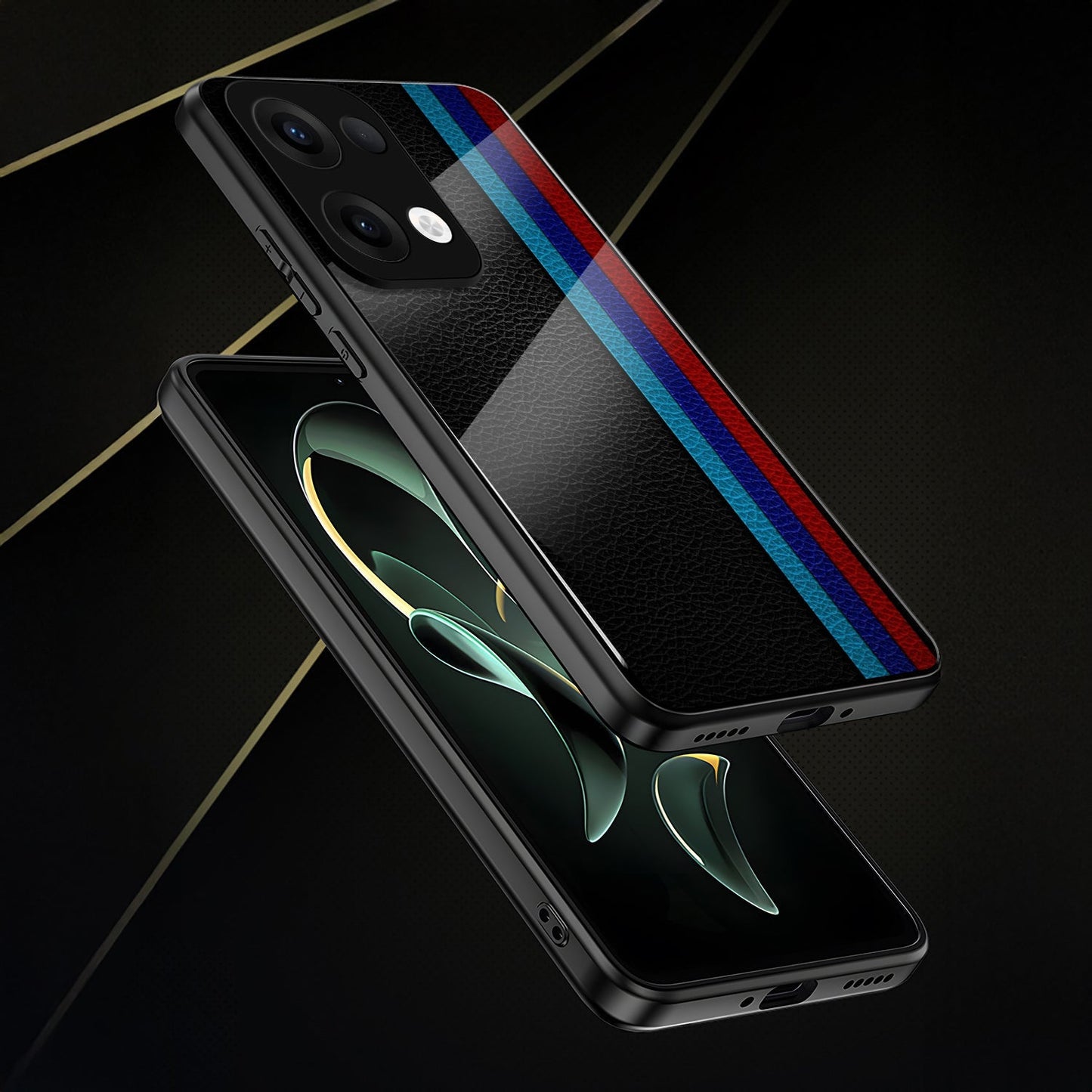 Oppo Reno 13 5G Premium Acrylic Shockproof Glass Back Case (Urban Racer)
