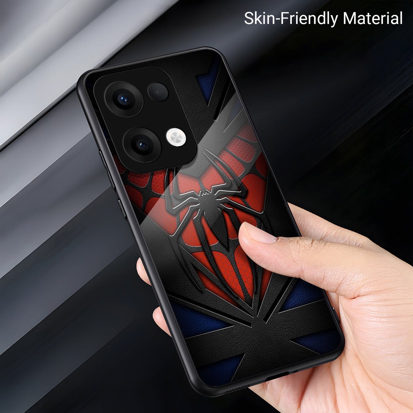 Oppo Reno 13 5G Premium Acrylic Shockproof Glass Back Case (Spider-Man)