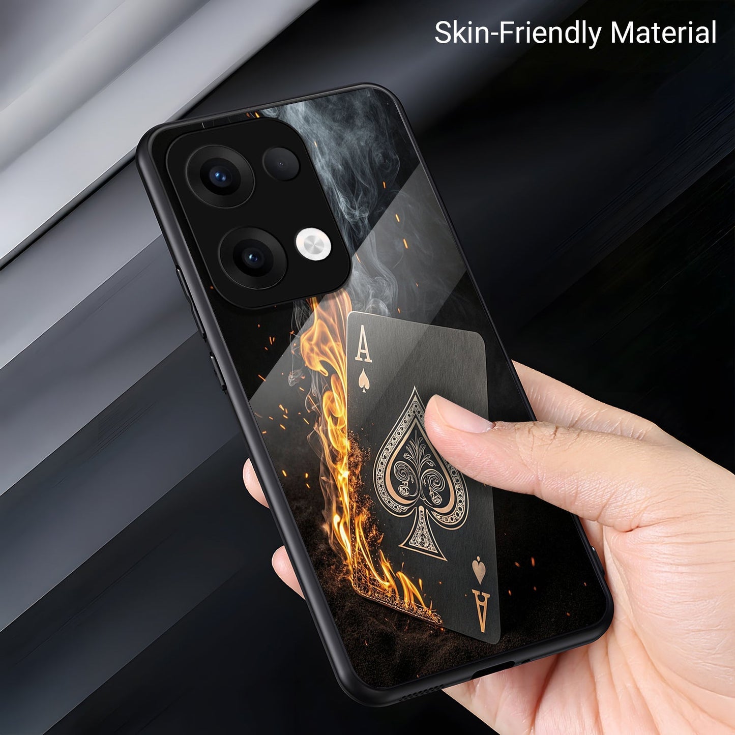 Oppo Reno 13 5G Premium Acrylic Shockproof Glass Back Case (Ace)