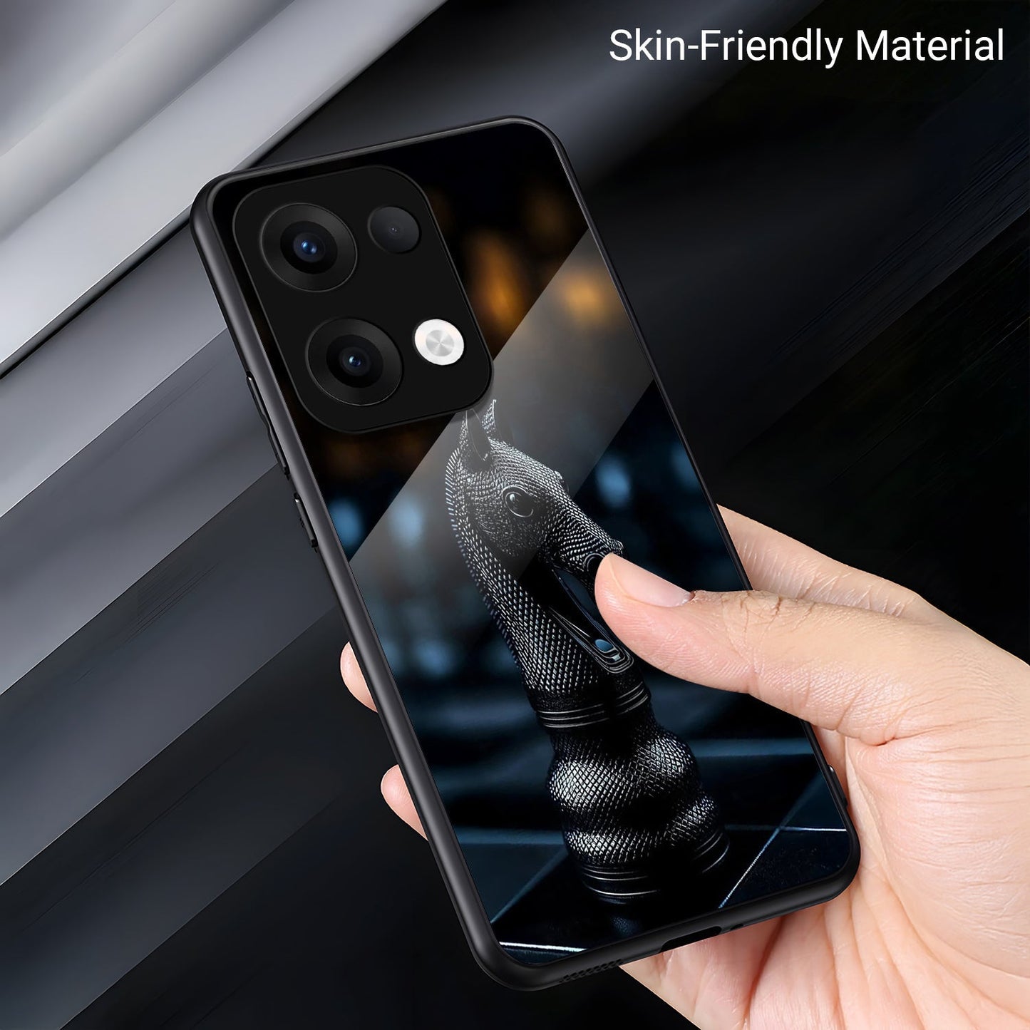 Oppo Reno 13 5G Premium Acrylic Shockproof Glass Back Case (CheckMate Armor)