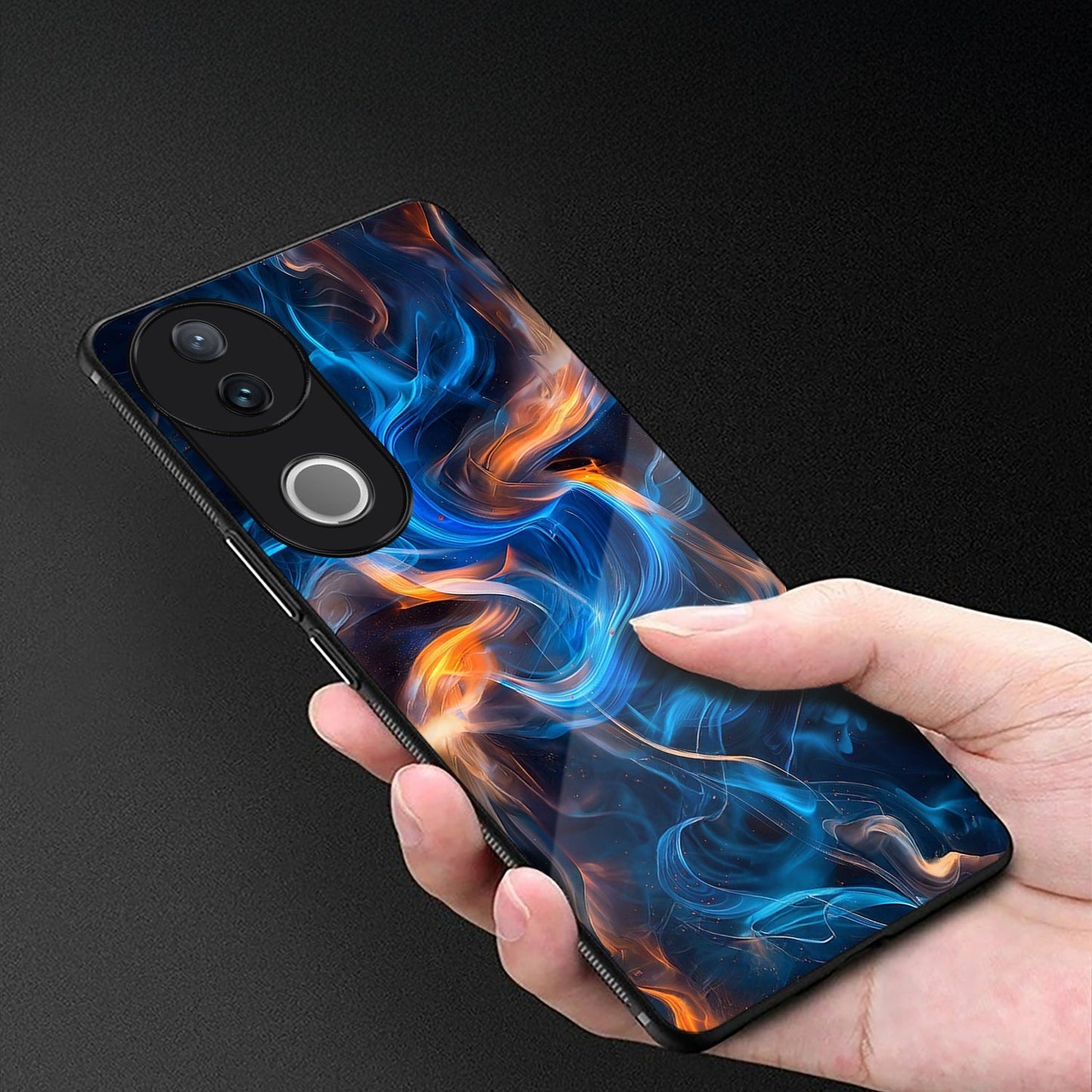 Vivo V50 5G Premium Acrylic Shockproof Glass Back Case (FrostBurn)
