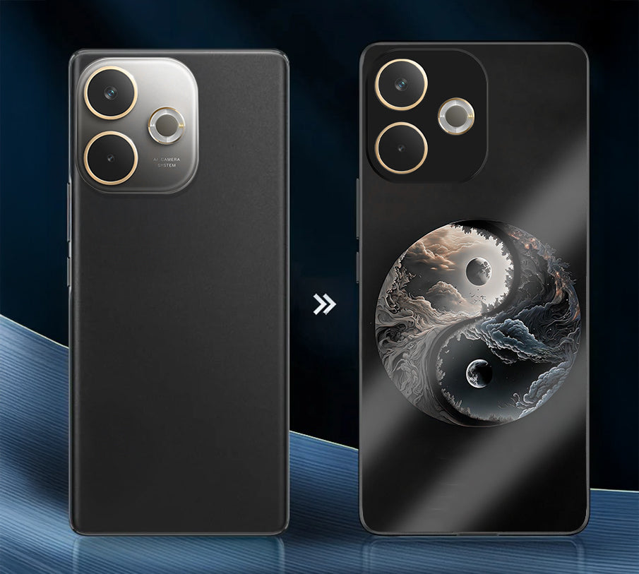 Oppo A5 Pro 5G Premium Acrylic Shockproof Glass Back Case (Eternal YinYang)