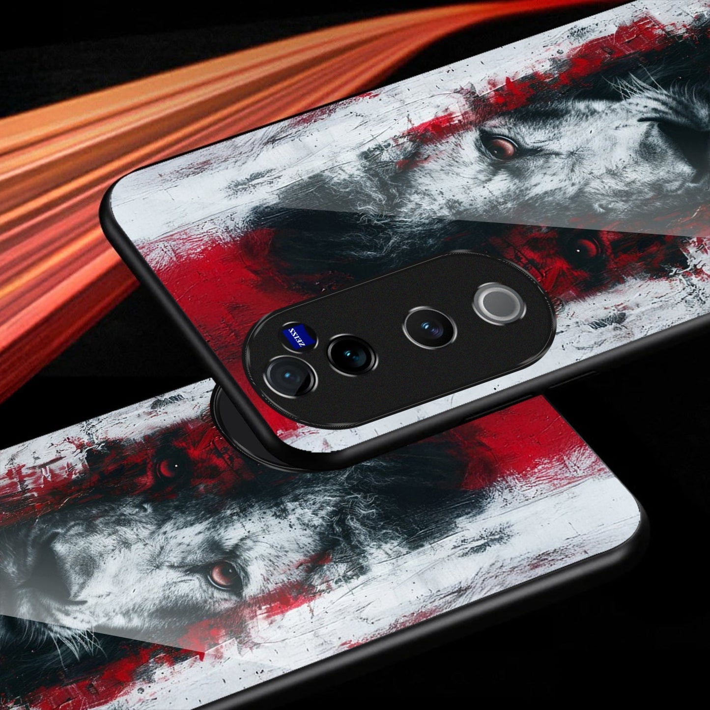 Vivo V40 Pro 5G Premium Acrylic Shockproof Glass Back Case (Alpha Blood)