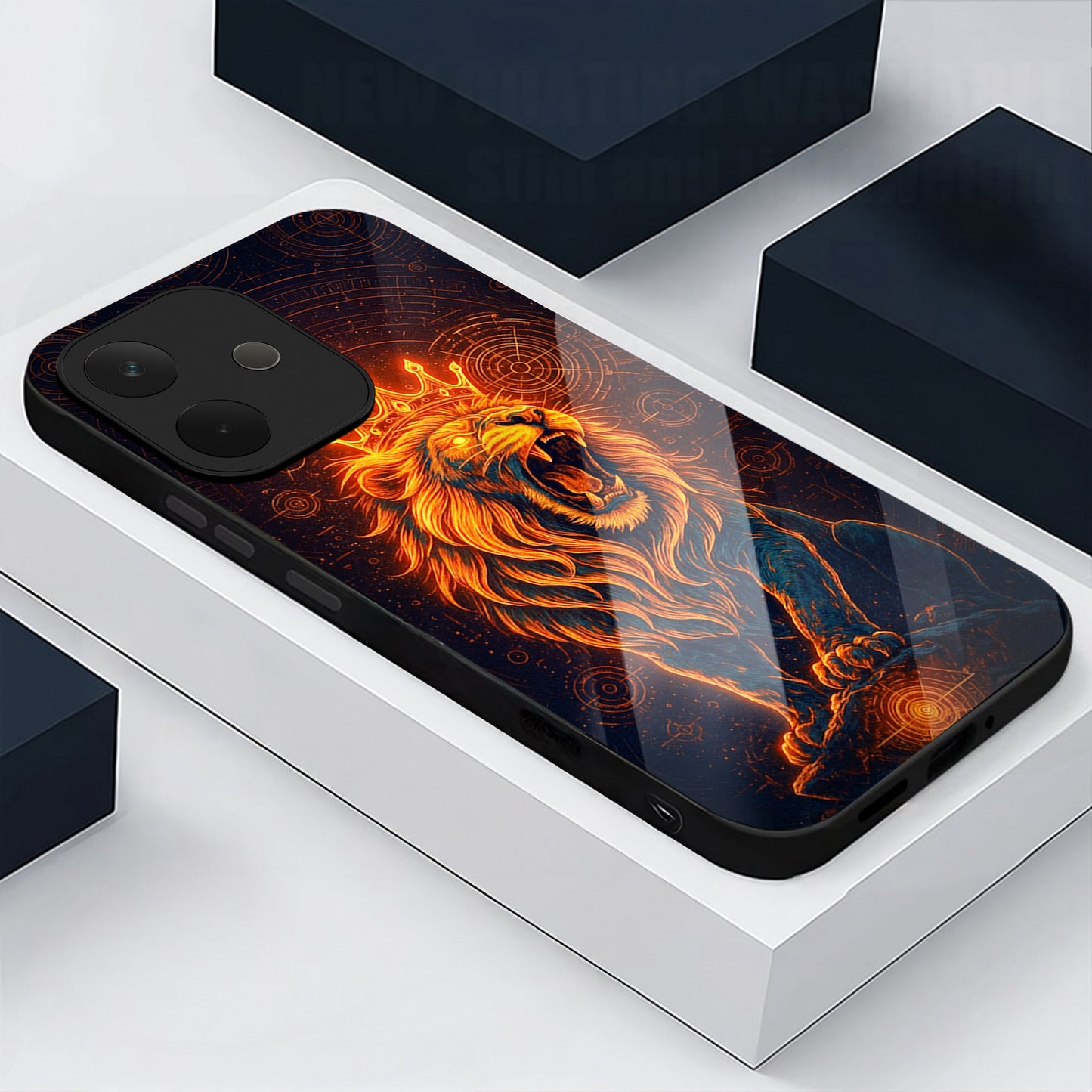 Oppo A5 Pro 5G Premium Acrylic Shockproof Glass Back Case (King of Cosmos)
