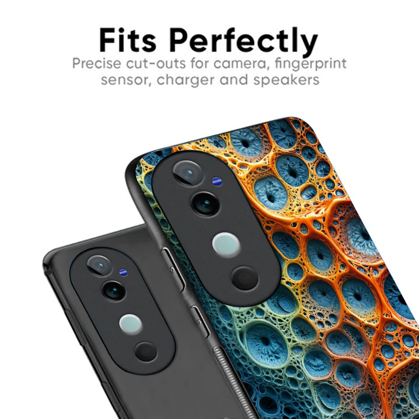 Vivo V40 Pro Luxury UV Printed Anti-Scratch Glass Back Phone Case (Blue Spider)