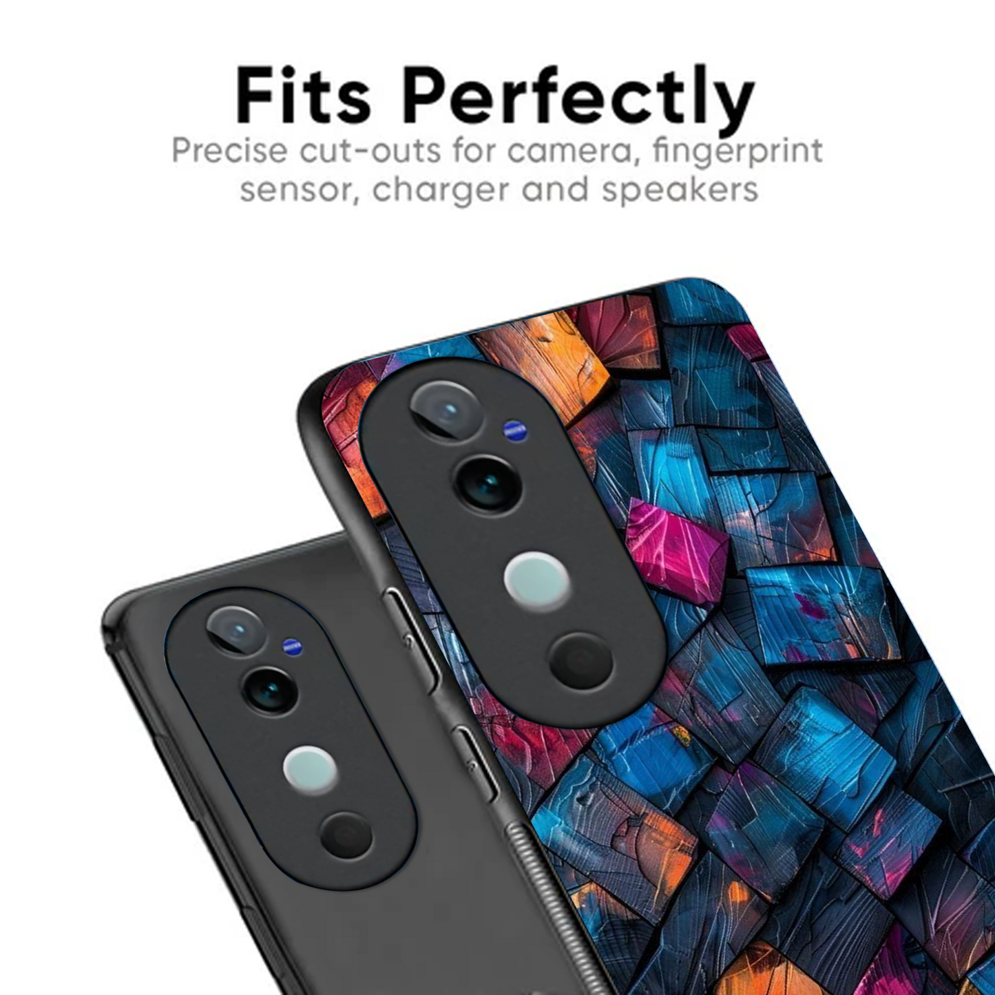 Vivo V40 Pro Luxury UV Printed Anti-Scratch Glass Back Phone Case (Bricks)