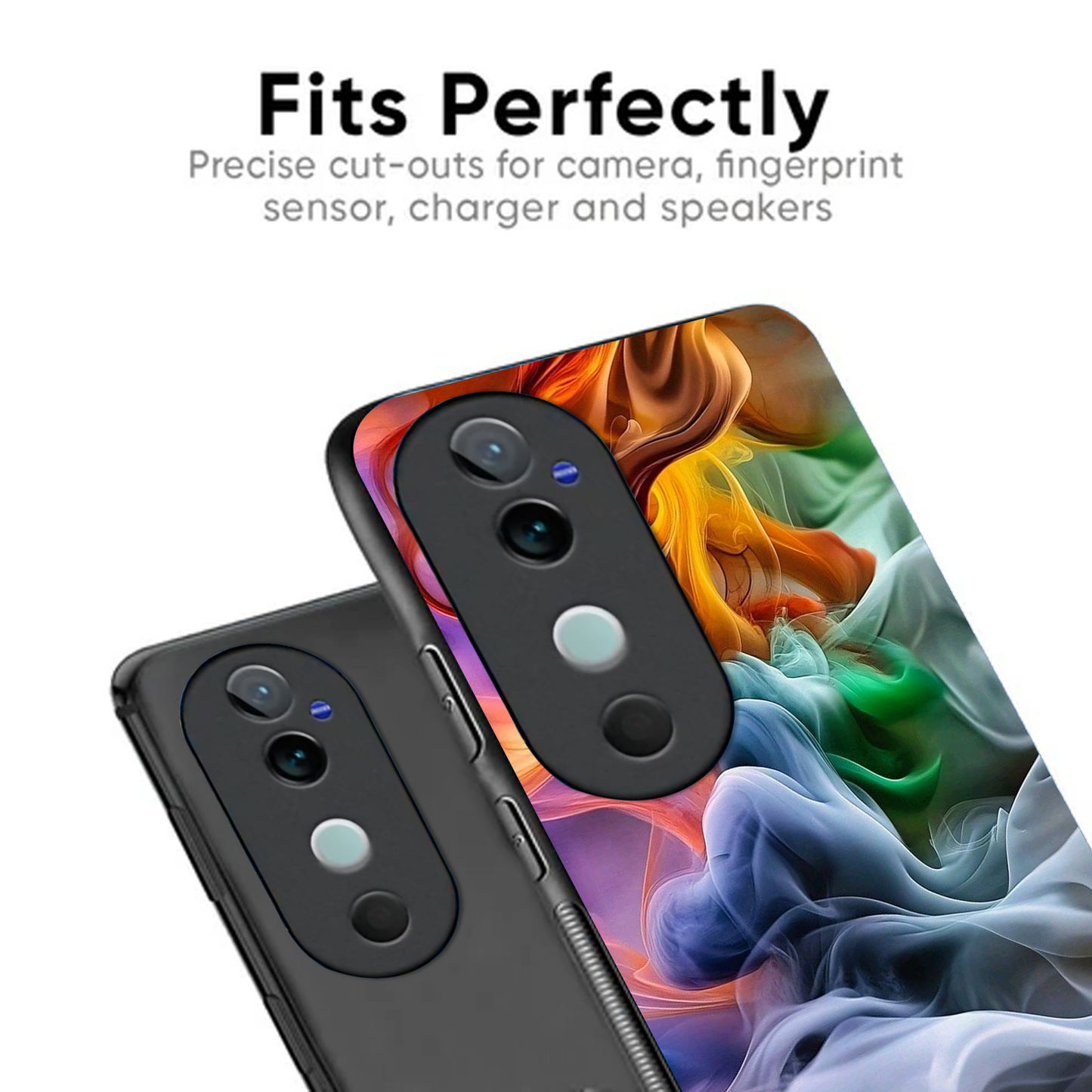 Vivo V40 Pro Luxury UV Printed Anti-Scratch Glass Back Phone Case (Multi Colour)