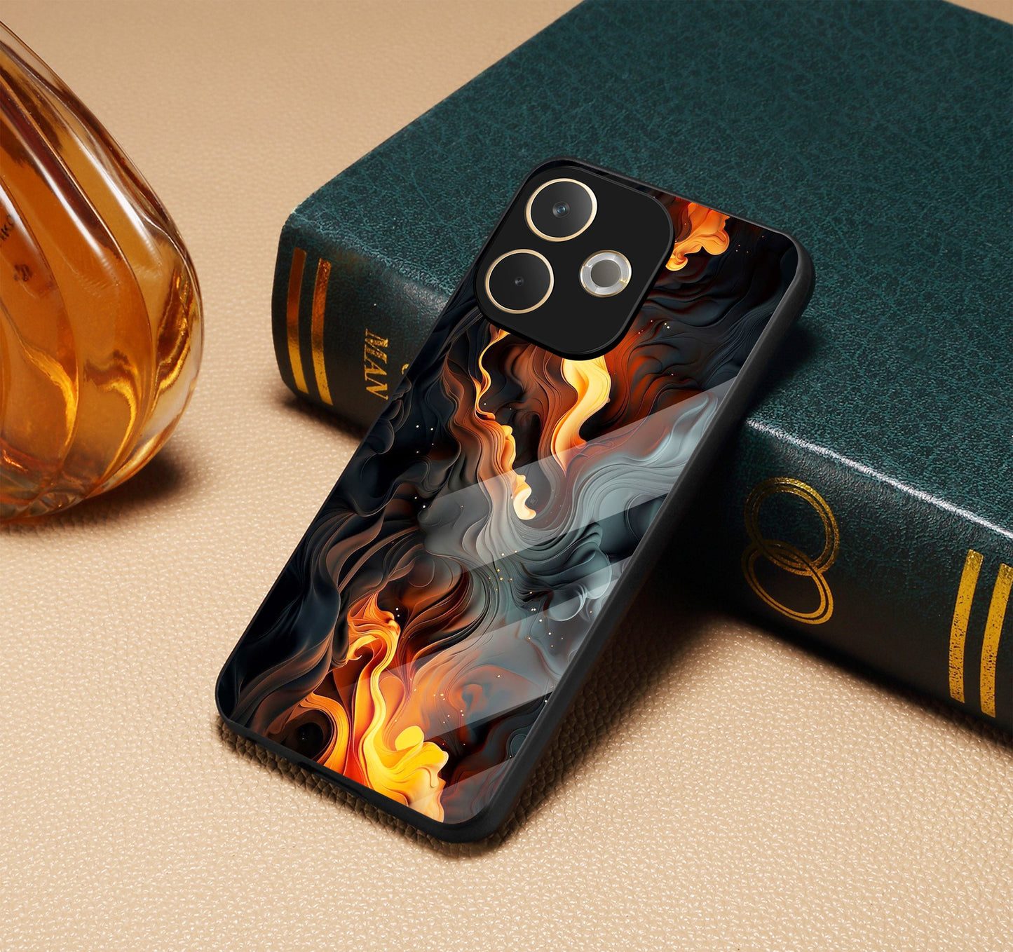 Oppo A5 Pro 5G Premium Acrylic Shockproof Glass Back Case (PyraFlux)
