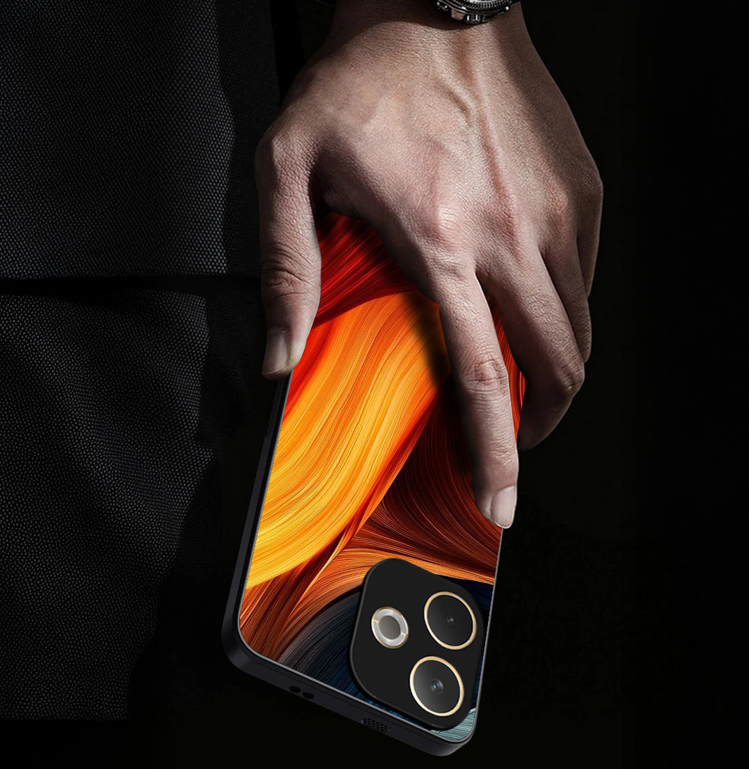 Oppo A5 Pro 5G Premium Acrylic Shockproof Glass Back Case (Velour Swirl)