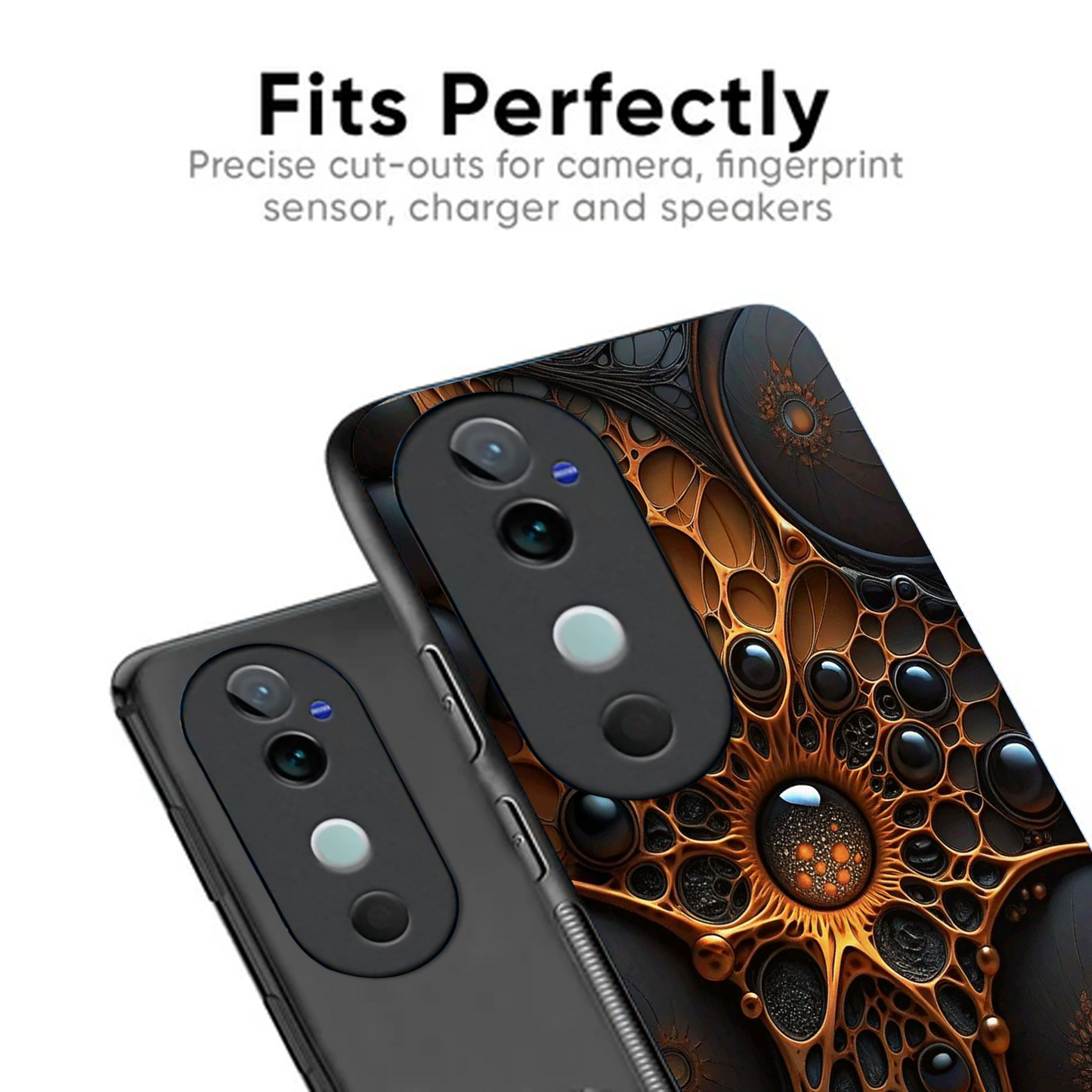 Vivo V40 Pro Luxury UV Printed Anti-Scratch Glass Back Phone Case (Eye Spider)