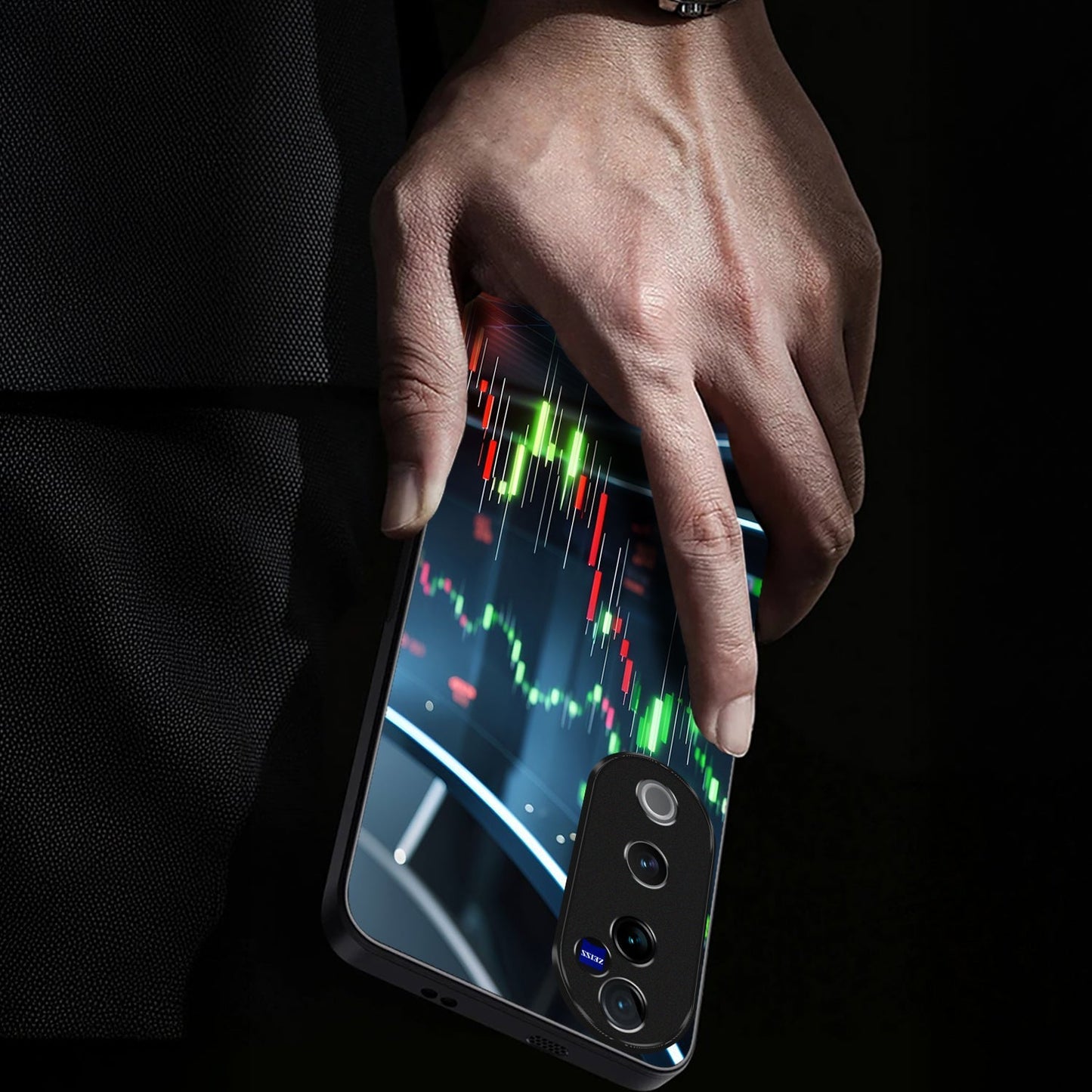 Vivo V40 Pro 5G Premium Acrylic Shockproof Glass Back Case (TradeX)