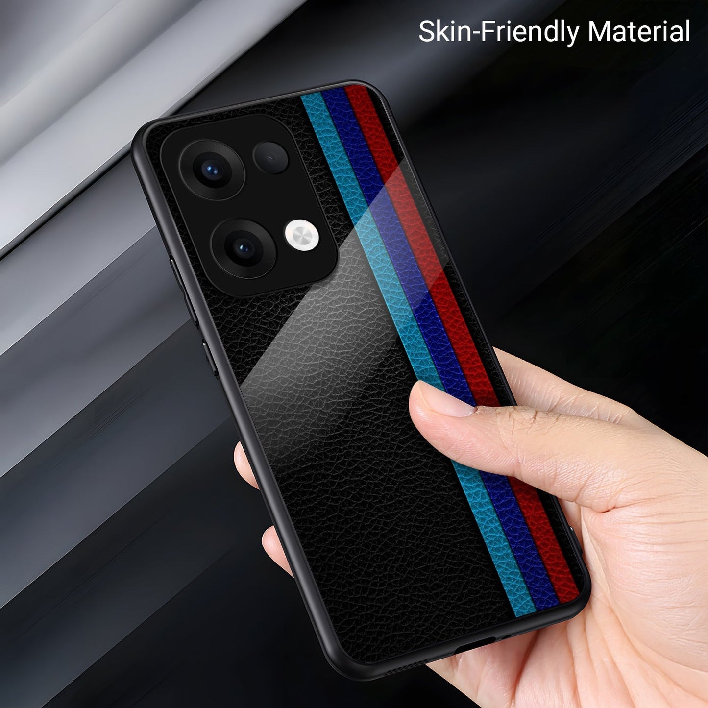 Oppo Reno 13 5G Premium Acrylic Shockproof Glass Back Case (Urban Racer)