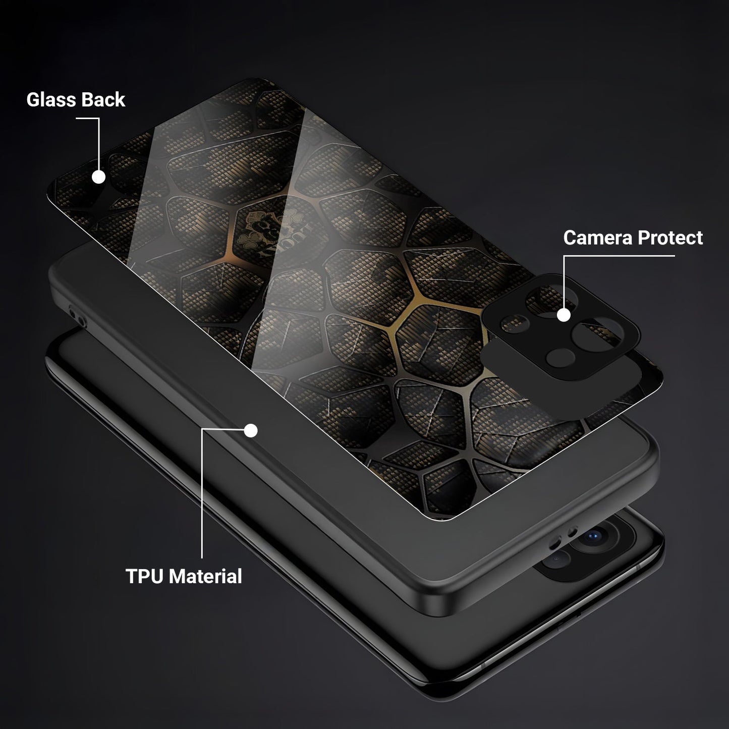 Oppo Reno 13 5G Premium Acrylic Shockproof Glass Back Case (Lucky 13)