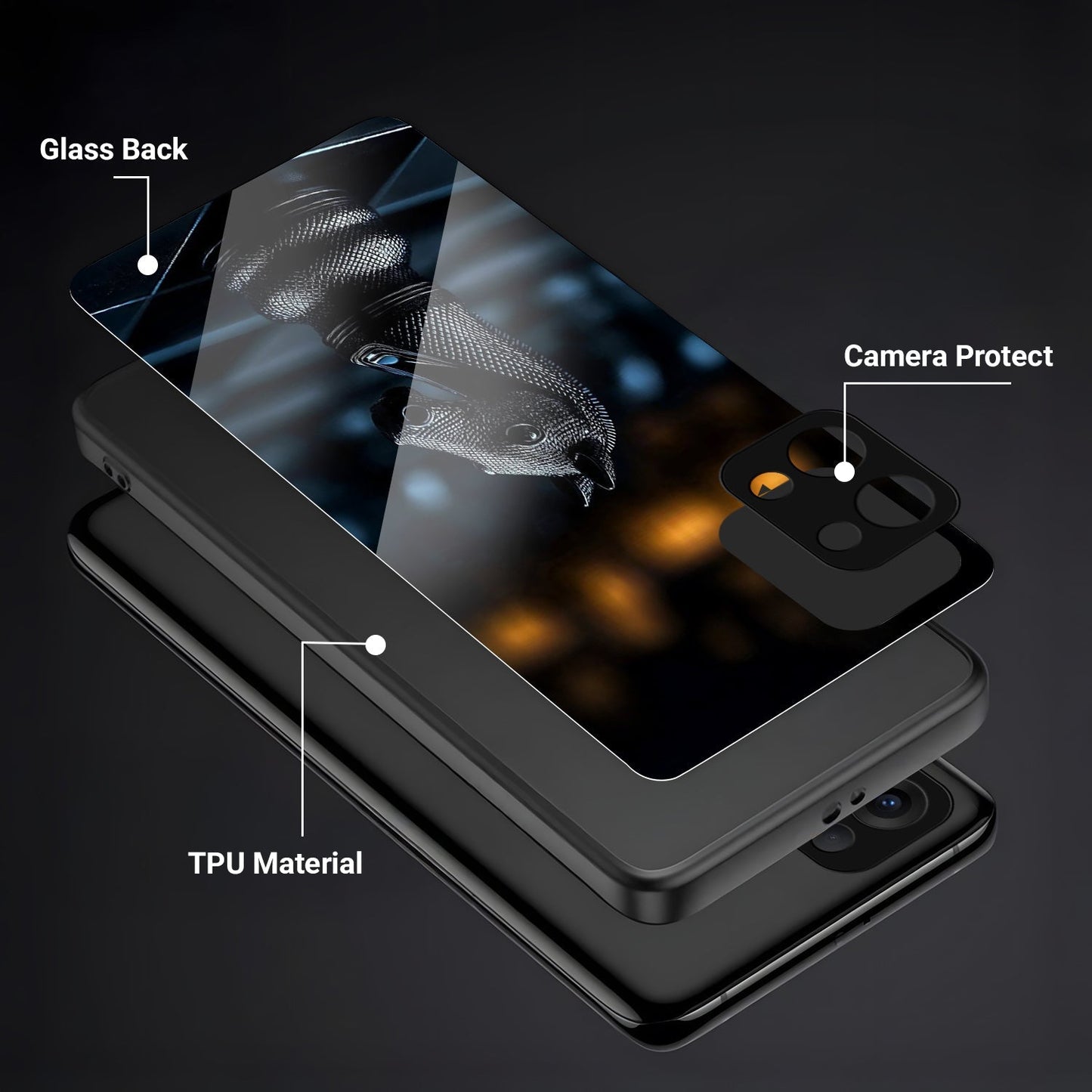 Oppo Reno 13 5G Premium Acrylic Shockproof Glass Back Case (CheckMate Armor)