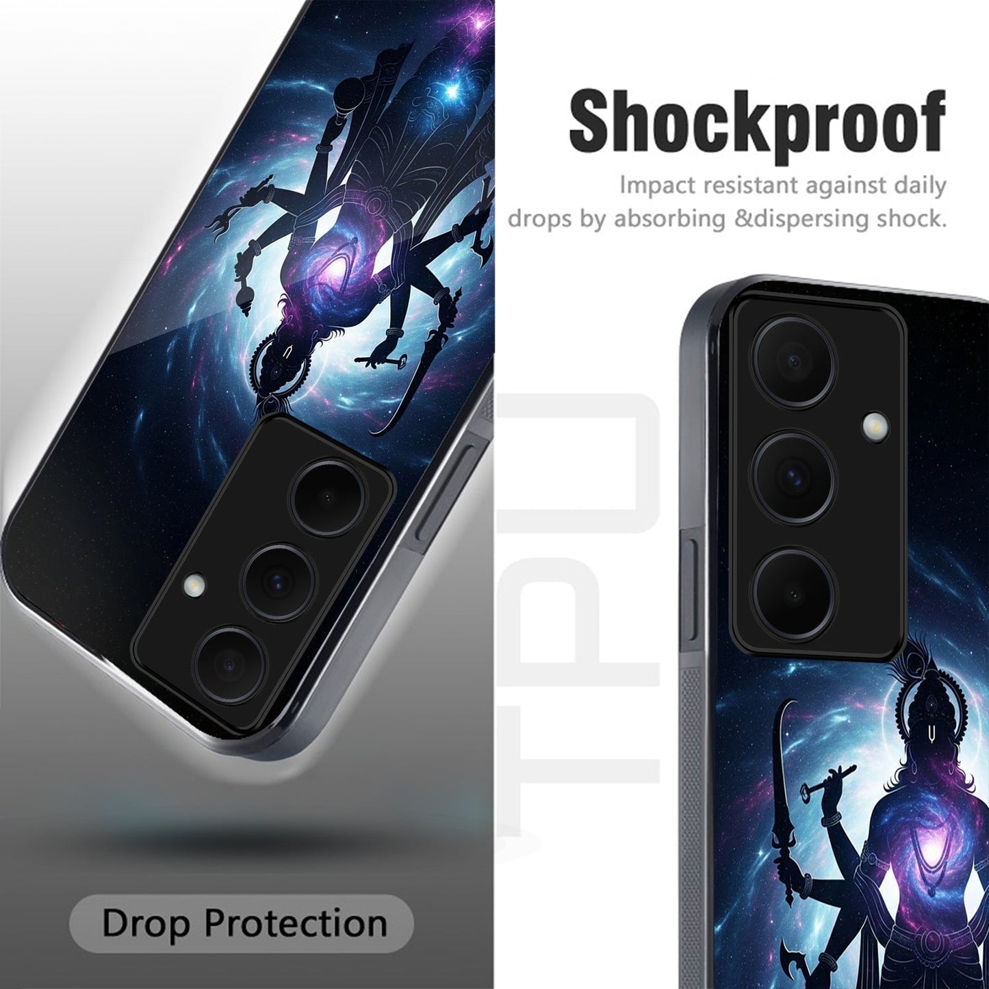 Samsung Galaxy A56 Premium Acrylic Shockproof Glass Back Case (Cosmic Divinity)