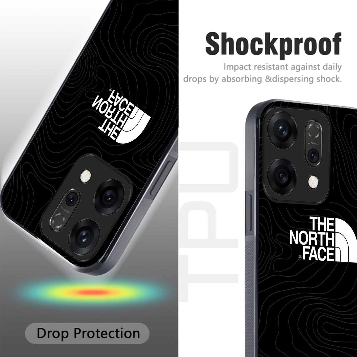 Oppo Reno 14 5G Premium Acrylic Shockproof Glass Back Case (North Face)