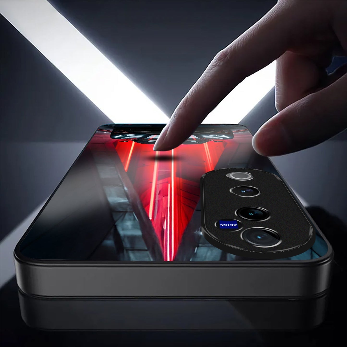 Vivo V40 Pro 5G Premium Acrylic Shockproof Glass Back Case (TurboCore)