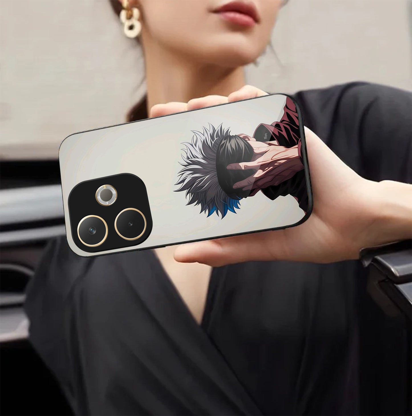 Oppo A5 Pro 5G Premium Acrylic Shockproof Glass Back Case (Satoru Gojo)
