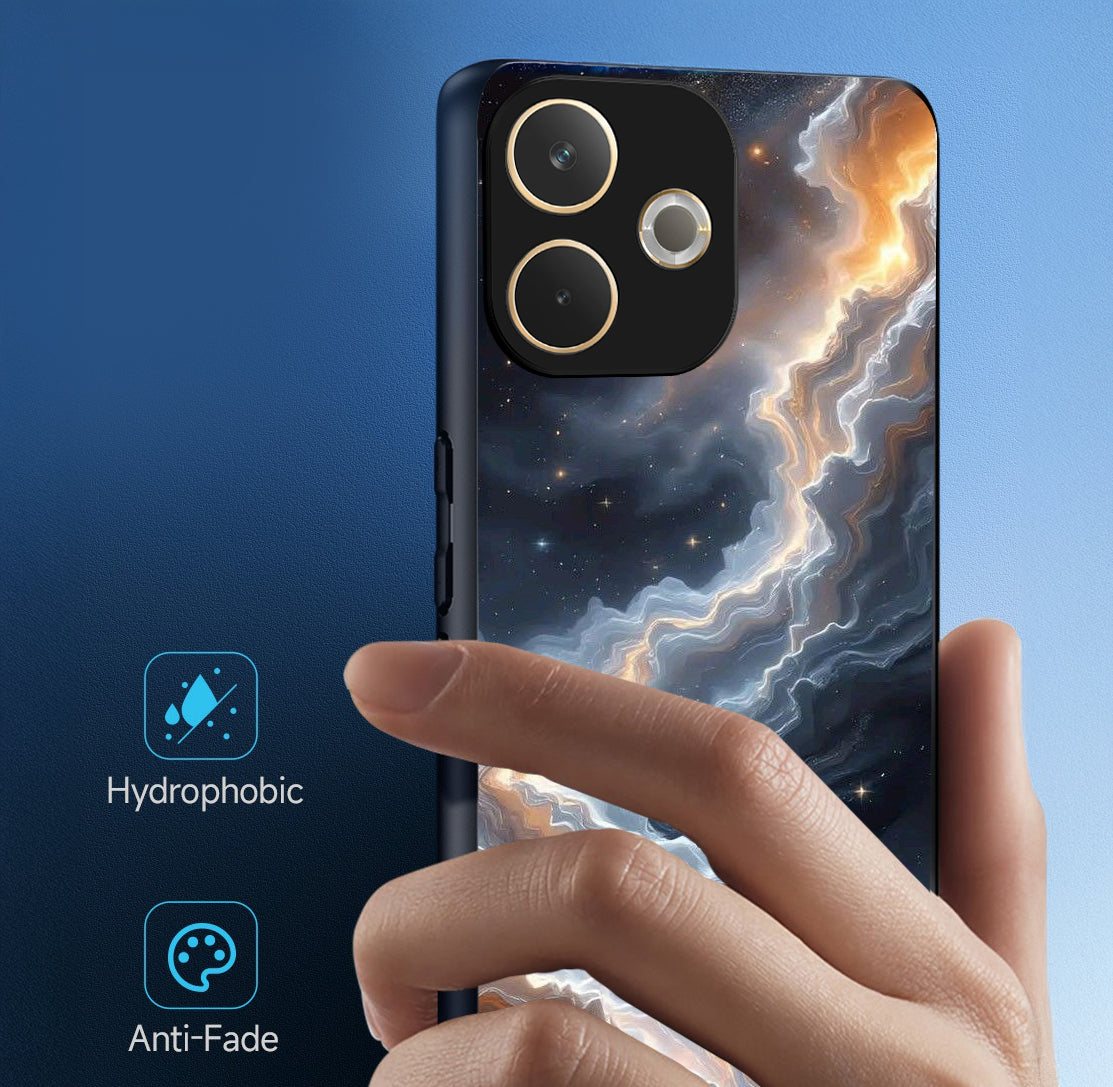 Oppo A5 Pro 5G Premium Acrylic Shockproof Glass Back Case (Solar Arc)