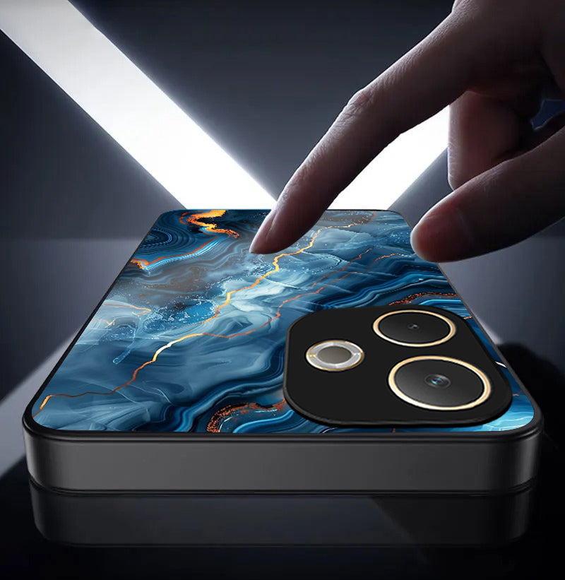 Oppo A5 Pro 5G Premium Acrylic Shockproof Glass Back Case (Crystal Abyss)