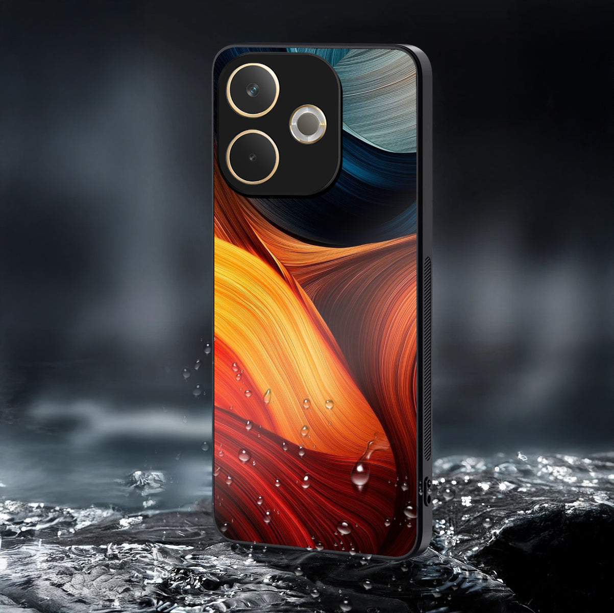 Oppo A5 Pro 5G Premium Acrylic Shockproof Glass Back Case (Velour Swirl)
