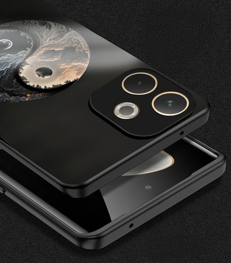 Oppo A5 Pro 5G Premium Acrylic Shockproof Glass Back Case (Eternal YinYang)