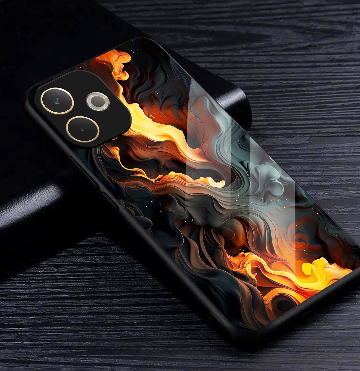 Oppo A5 Pro 5G Premium Acrylic Shockproof Glass Back Case (PyraFlux)