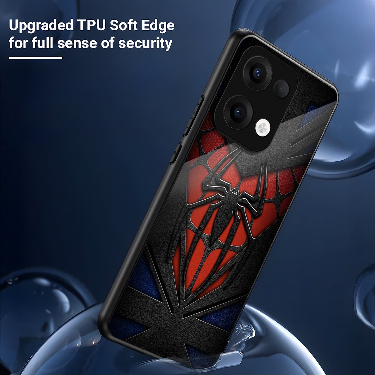 Oppo Reno 13 5G Premium Acrylic Shockproof Glass Back Case (Spider-Man)