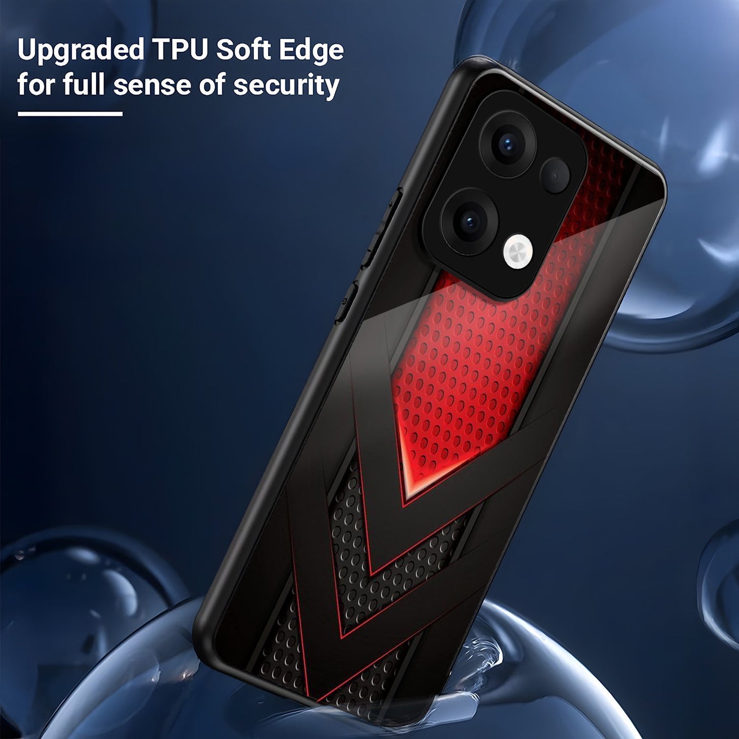 Oppo Reno 13 5G Premium Acrylic Shockproof Glass Back Case (V-Strike)