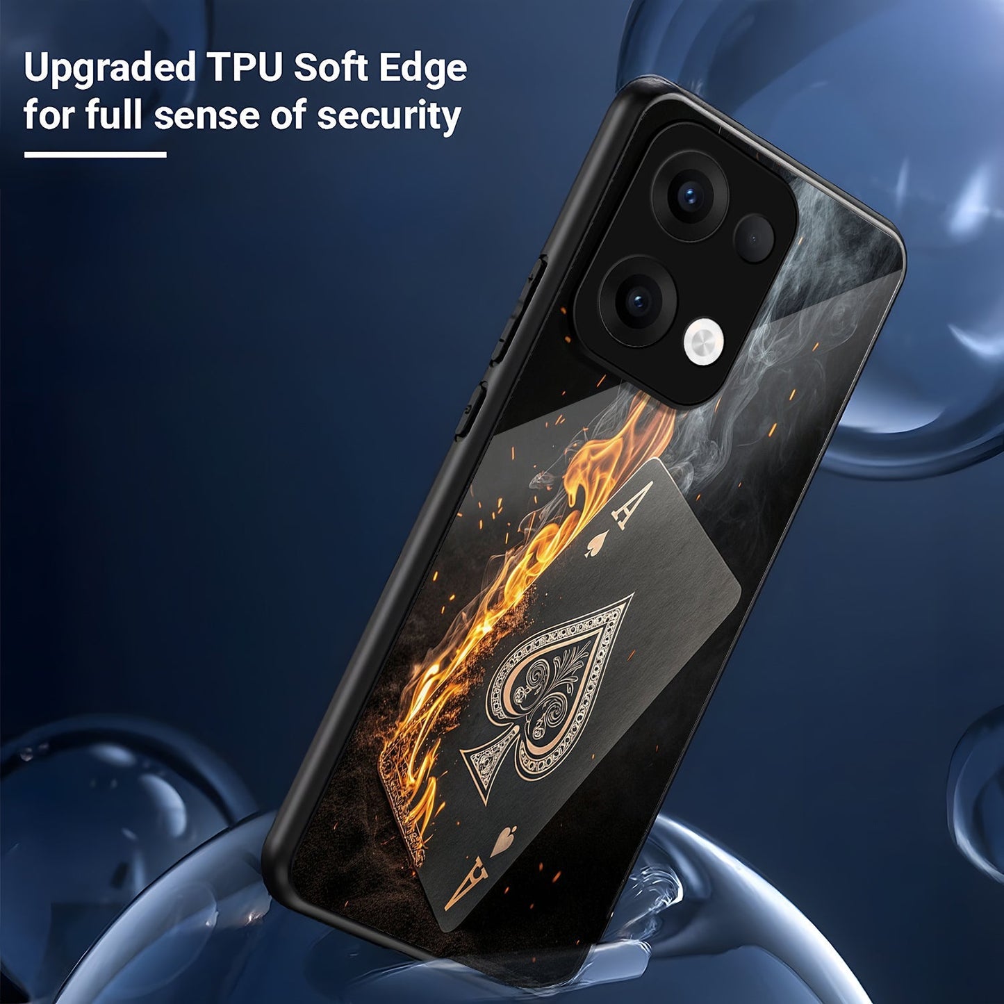 Oppo Reno 13 5G Premium Acrylic Shockproof Glass Back Case (Ace)