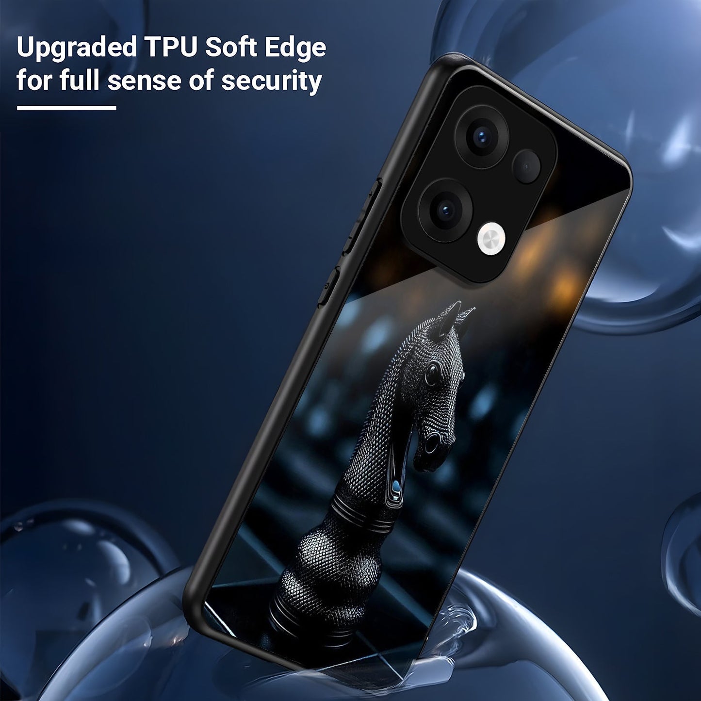 Oppo Reno 13 5G Premium Acrylic Shockproof Glass Back Case (CheckMate Armor)