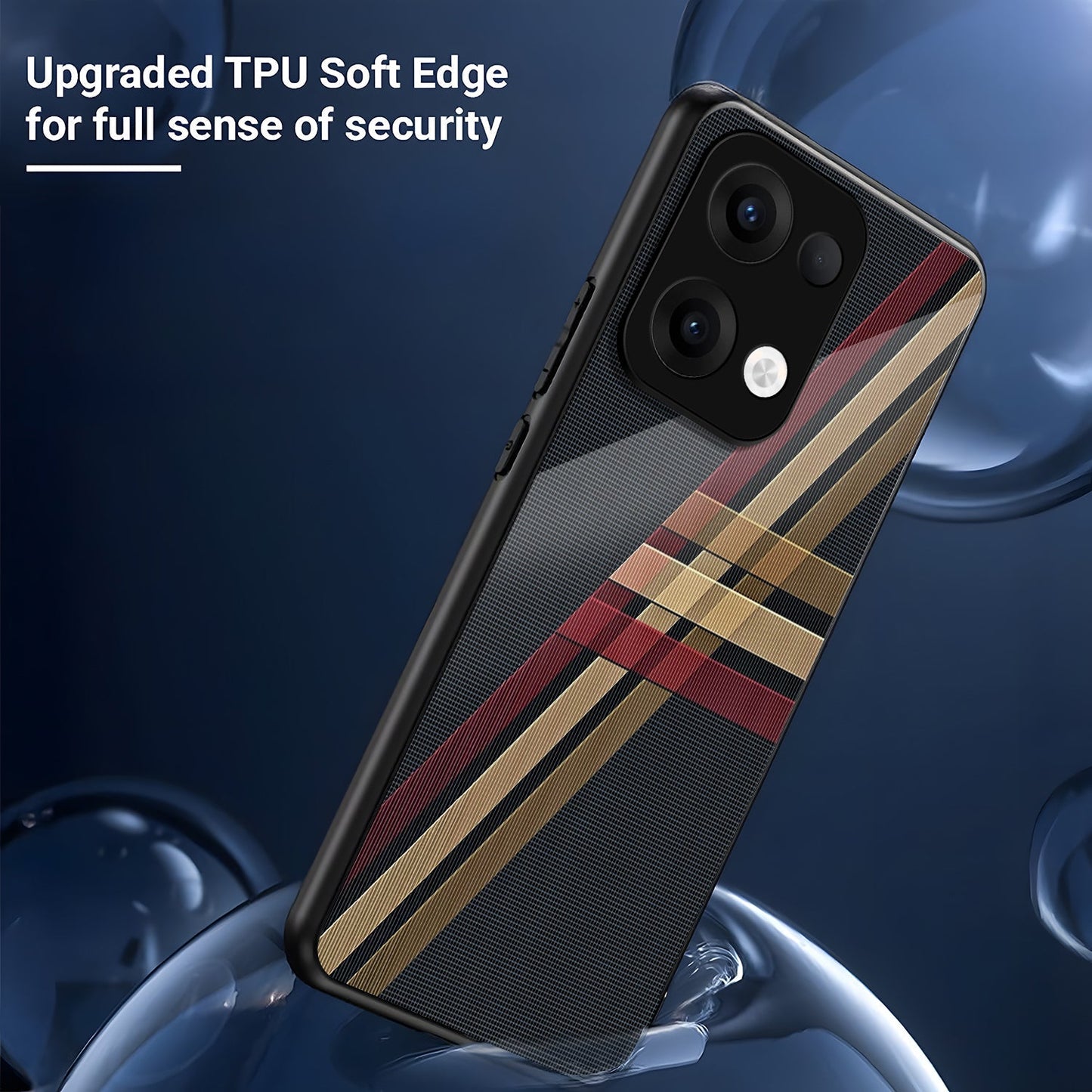 Oppo Reno 13 5G Premium Acrylic Shockproof Glass Back Case (Urban Elegance)