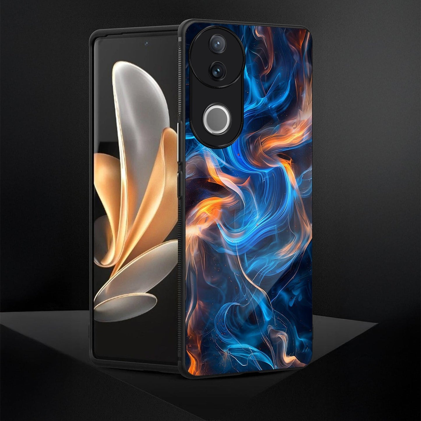 Vivo V50 5G Premium Acrylic Shockproof Glass Back Case (FrostBurn)