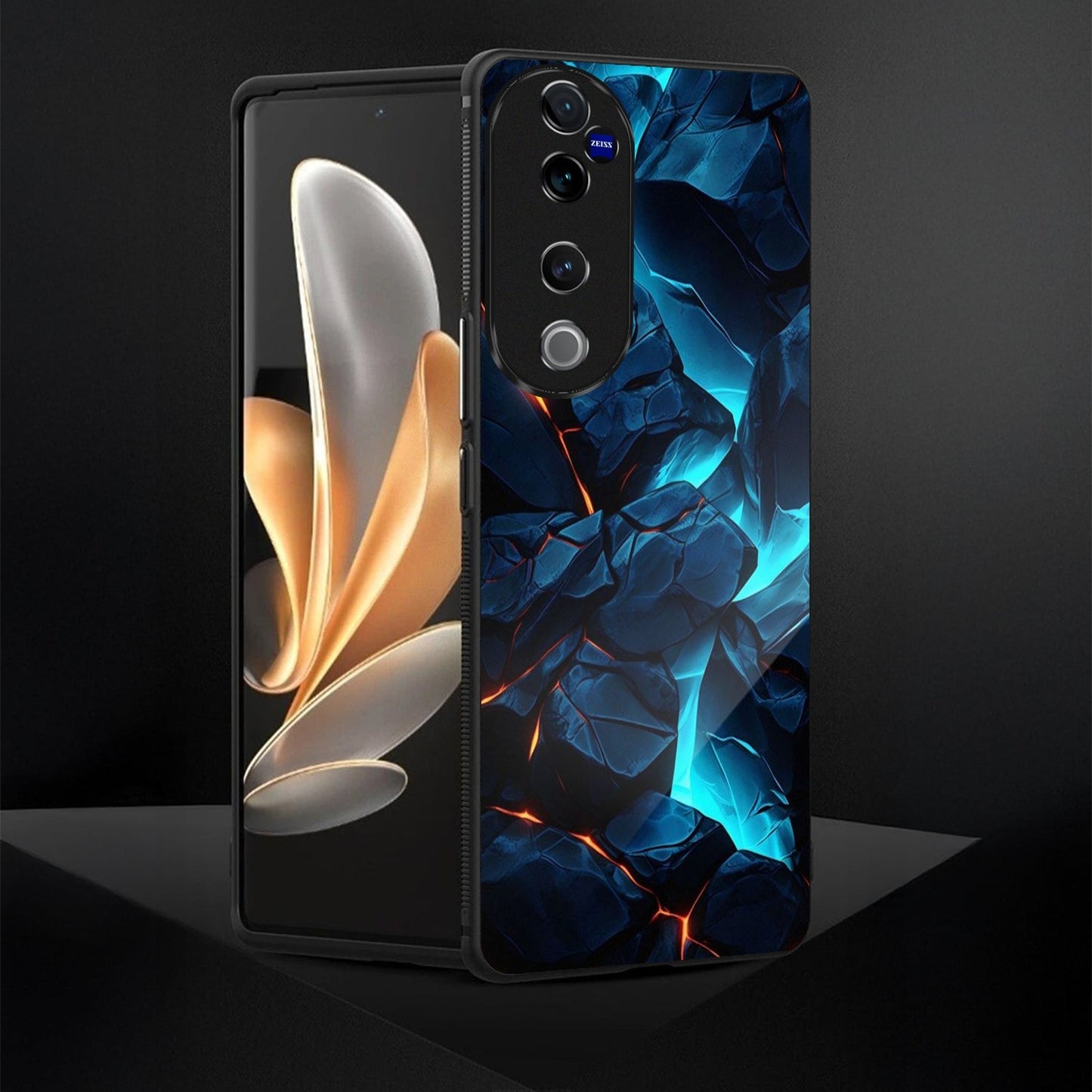 Vivo V40 Pro 5G Premium Acrylic Shockproof Glass Back Case (Iceflare)