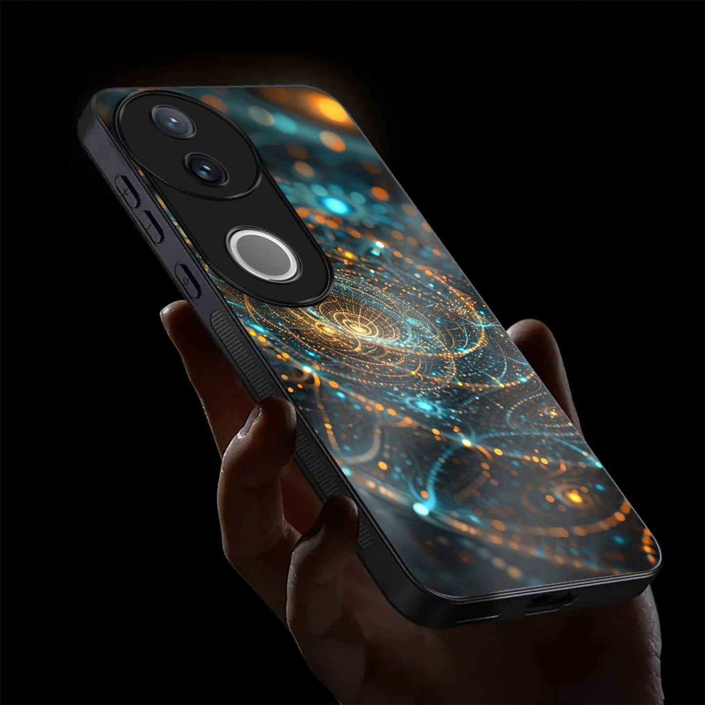 Vivo V50 5G Premium Acrylic Shockproof Glass Back Case (Galaxy Pulse)