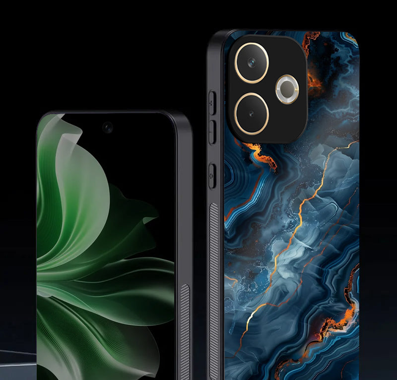 Oppo A5 Pro 5G Premium Acrylic Shockproof Glass Back Case (Crystal Abyss)