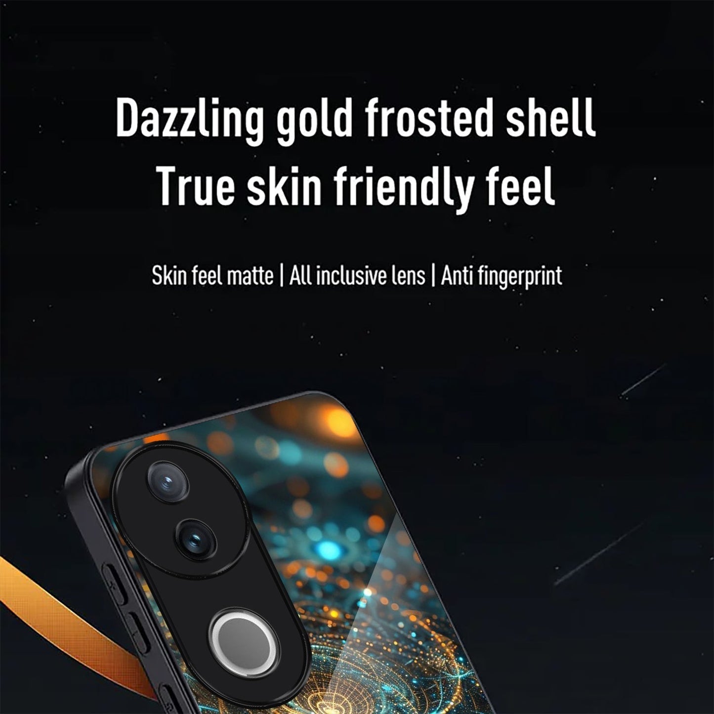 Vivo V50 5G Premium Acrylic Shockproof Glass Back Case (Galaxy Pulse)