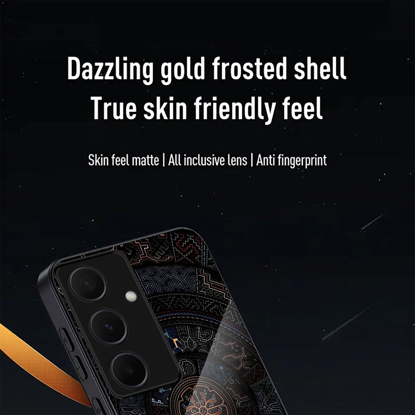 Samsung Galaxy A36 Premium Acrylic Shockproof Glass Back Case (Magic Circle)