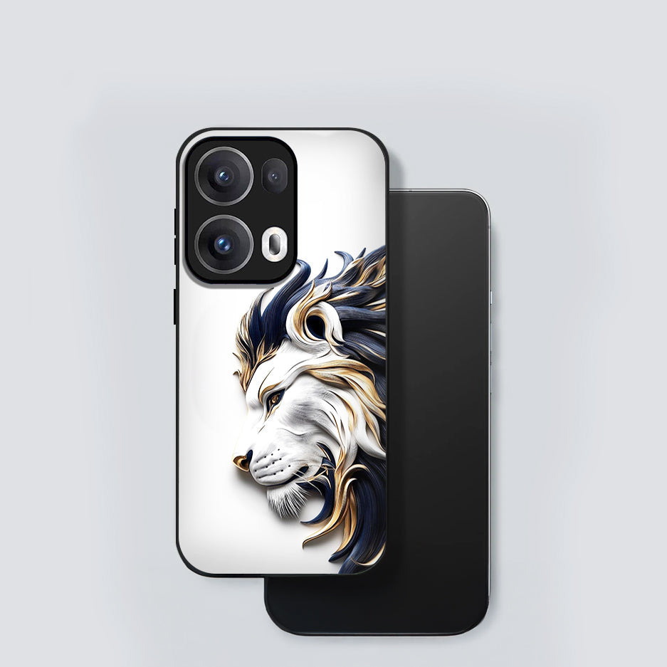 Oppo Reno13 5G Premium Acrylic Shockproof Glass Back Case ( King’s Flow)
