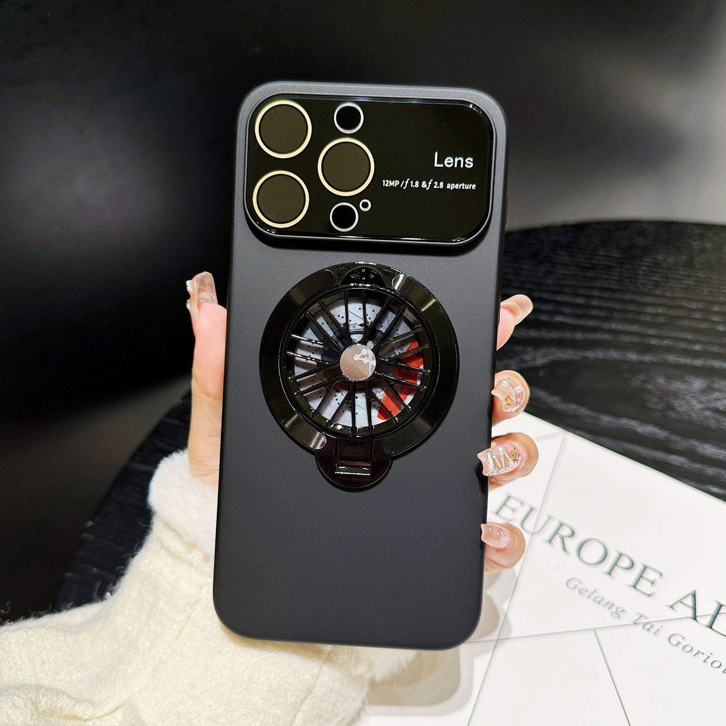 iPhone 14/15 Pro Full Lens Protector Mobile Phone Holder iPhone Case