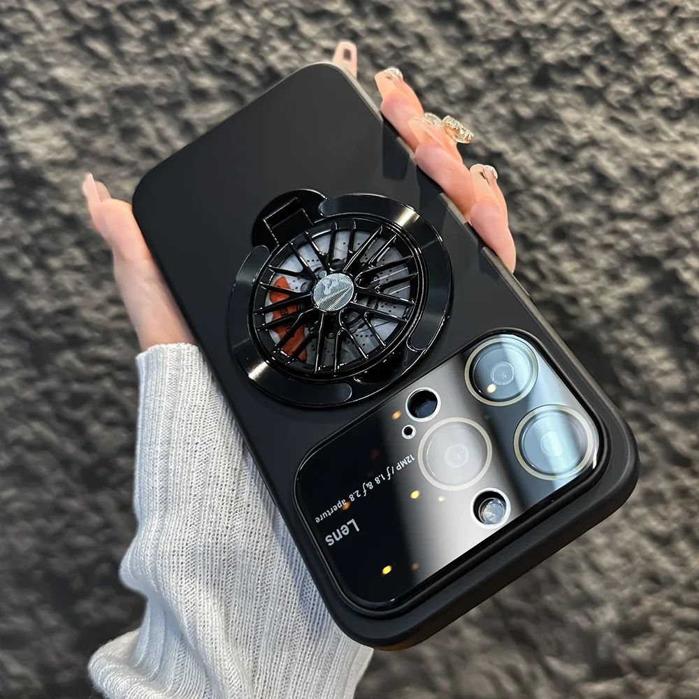 iPhone 14/15 Pro Full Lens Protector Mobile Phone Holder iPhone Case