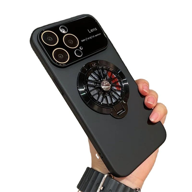 iPhone 14/15 Pro Full Lens Protector Mobile Phone Holder iPhone Case