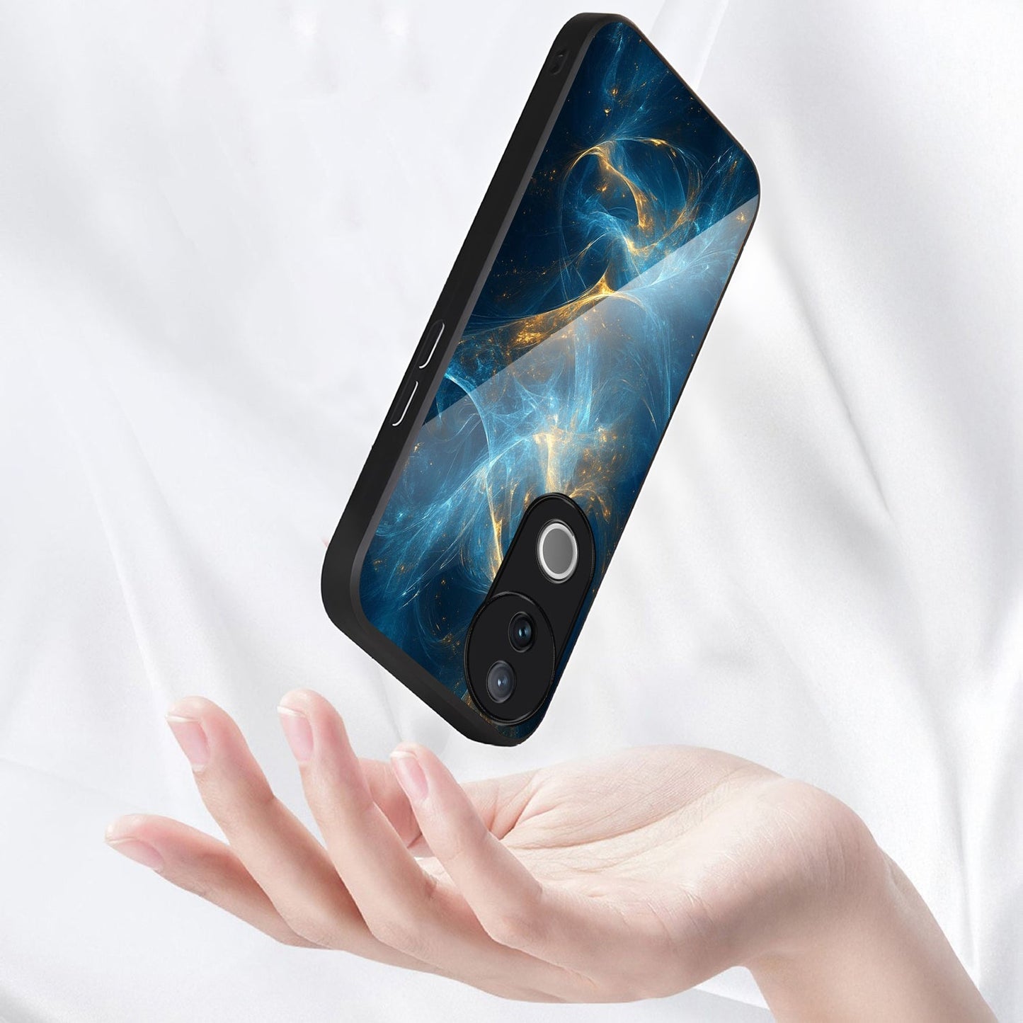 Vivo V50 5G Premium Acrylic Shockproof Glass Back Case (Infinity Case)