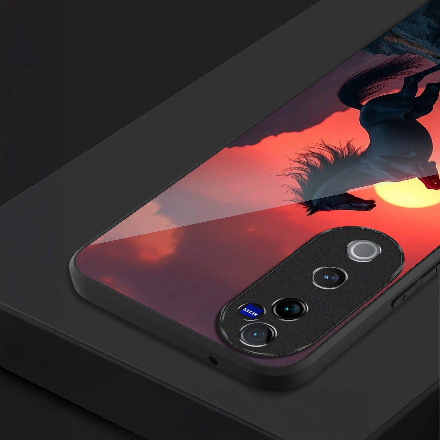 Vivo V40 Pro 5G Premium Acrylic Shockproof Glass Back Case (Untamed Glory)